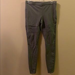 Army Green Girls Leggings
